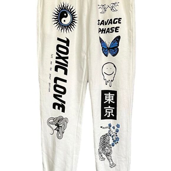 Adika Y2K Toxic Love Savage Phase Tramp Stamp Ying Yang Snake Tiger Butterfly Pu - Picture 3 of 14